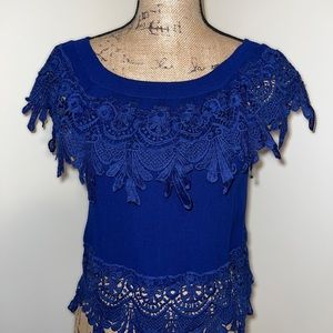 Blue Lace Top